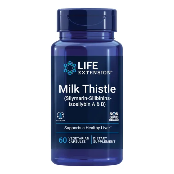 Life Extension Milk Thistle 60 Vegetarian Capsules Sabor Sin Sabor