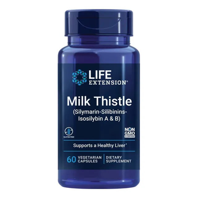 Life Extension Milk Thistle 60 Vegetarian Capsules Sabor Sin Sabor
