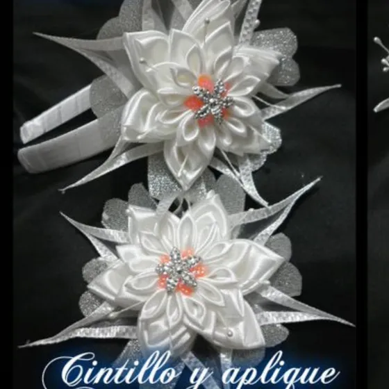 Cintillo+prendedor Para Bautizo/comunión/boda. Niña/mujer