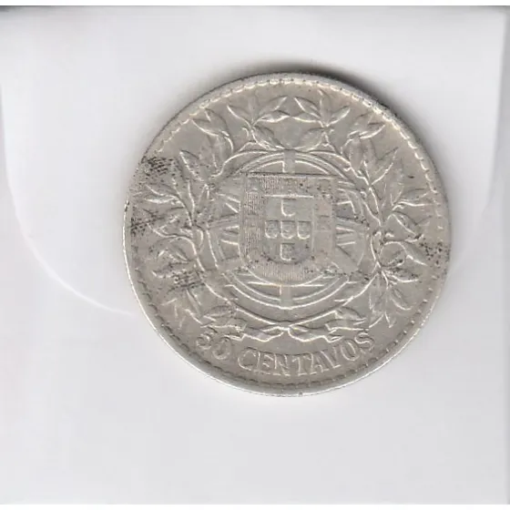 Portugal, 50 Centavos De Prata De  1913