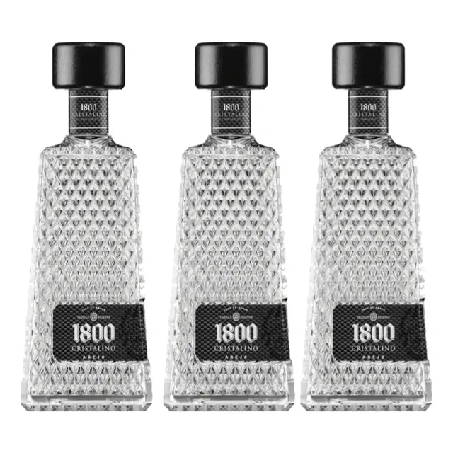 3 Tequila 1800 Cristalino 700 Ml
