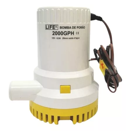 Bomba De Porão Submersível 2000gph 12v 7.560 Lts Hora Lifek