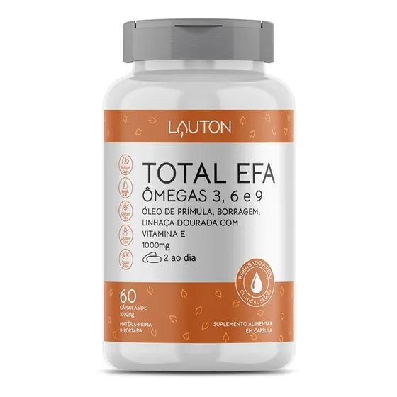 Total Efa Ômegas 3, 6 E 9 - 60 Cápsulas - Lauton Nutrition
