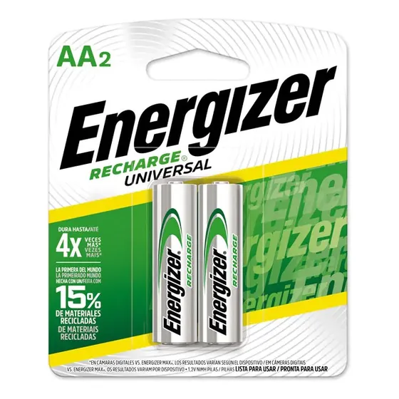 Pila Energizer Recargable 2300 Mah Pack 2 Unid
