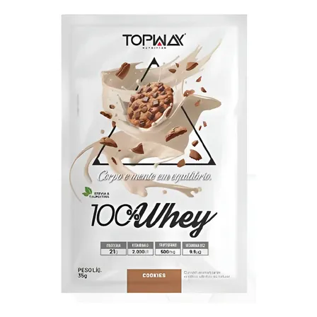 Monodose De Whey 100% - Caixa C/ 10 - Topway Sabores Cookies