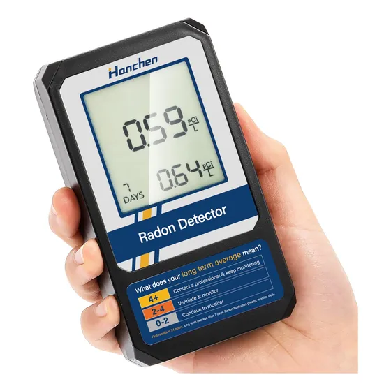 Detector Radon Domestico Para Sotano Medidor Portatil Largo
