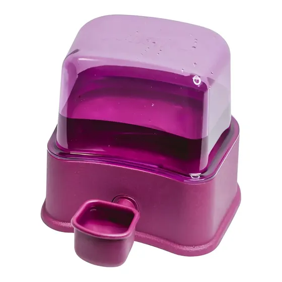 Bebedouro Cães Gatos Pelo Longo 2 Litros Filtro De Carvao Cor Vinho