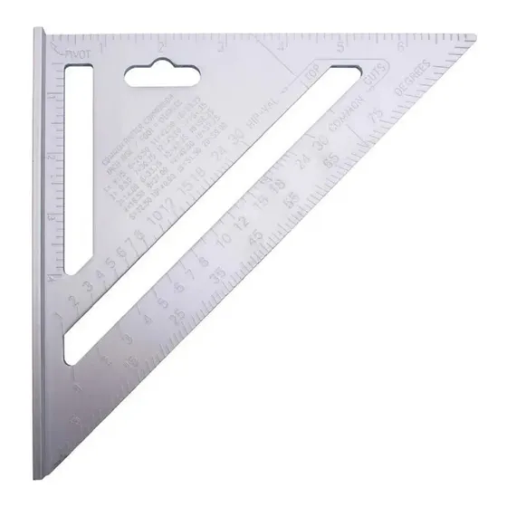 Escuadra Regla 7  Aluminio Triangular Uyus Ect007 - Tyt