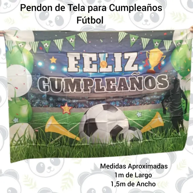 Pendon Pancarta De Tela Decorativo Para Cumpleaños Futbol