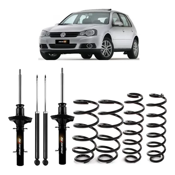 Jogo 4 Amortecedor + 4 Molas Convencionais- Vw Golf 2004