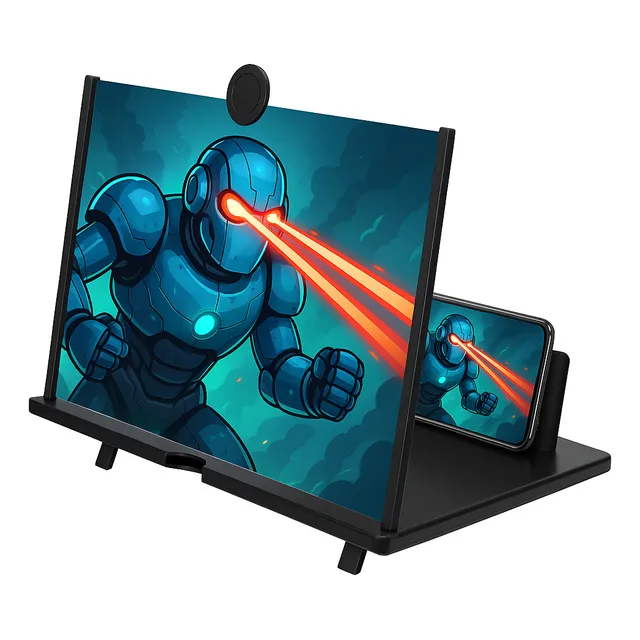 Amplificador Imagem Lupa 3d Tela Celular Smartphone 12 Pol