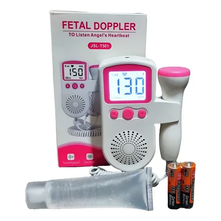 Monitor Fetal Doppler Latidos Fetales Corazón Bebé Blanco Rosa