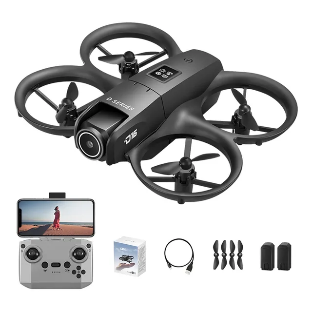 Drone Mini Ourlife D16 Dual Cámara 4k Con 2 Baterías Negro