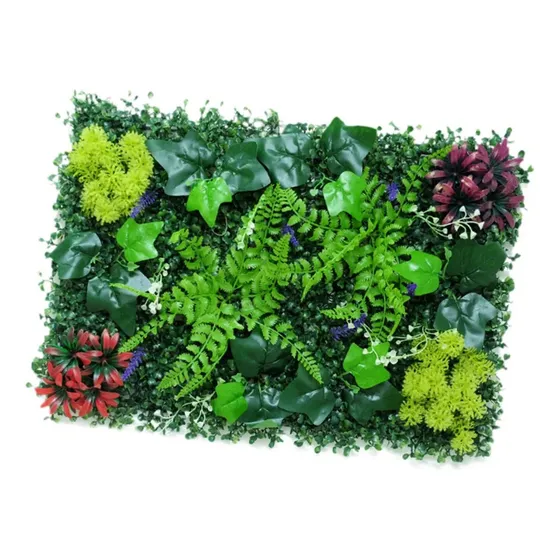 10 Piezas Muro Verde Follaje Artificial Sintentico 60x40 Cms