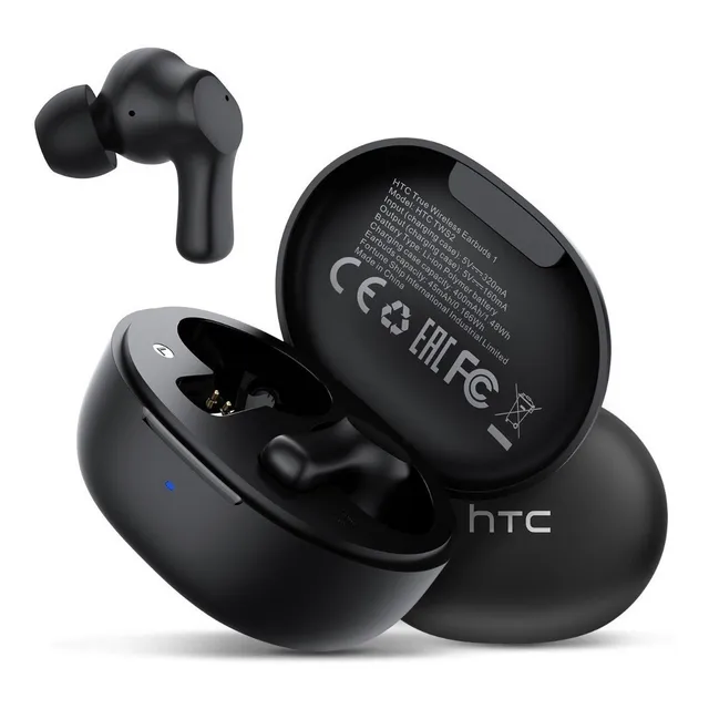 Auriculares in-ear gamer inalámbricos Compatibles HTC True Wireless Earbuds negro con luz LED