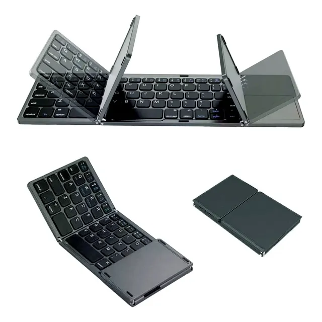 Teclado Bluetooth Plegable Mouse Táctil Inalámbrico Usb B033