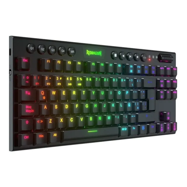 Teclado Gamer Redragon K622 Horus Tkl Cableado Red Español Color del teclado Negro
