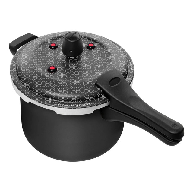 Panela De Pressão Patolux 5l Antiaderente AlumÃnio Preto Fecho Externo Panela De Pressão Patolux 5l Antiaderente AlumÃnio Preto Fecho Externo