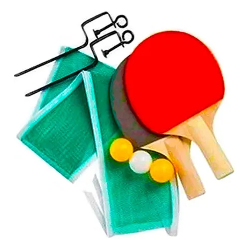 Set de Ping Pong Profesional Portátil con 2 Paletas de Madera, 3 Pelotas de Alta Calidad y Red Retráctil Ajustable Juego tenis de Mesa