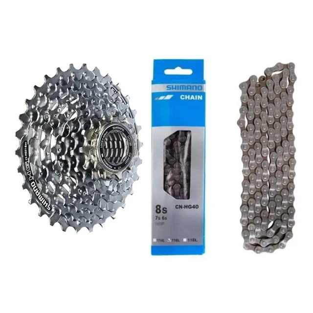 Cassette Shimano Alivio Cs-hg51 8vel 11/32 + Cadena Shimano 