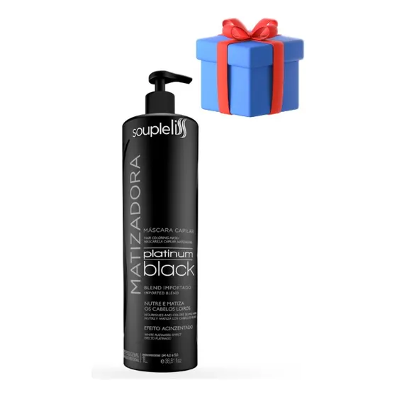 Matizador Louro Branco Efeito Platinado 1lt Souple Liss