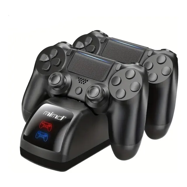 Cargador Dual Estacion De Carga Para Mandos Ps4  Negro