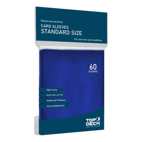 Protector Standard Azul 60 - Top Deck (poke, Digi, Magic)