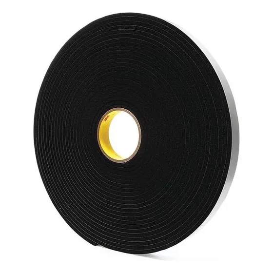 Cinta Espuma Vinilo Negro 1  Ancho X 18 Yarda Largo Pk9