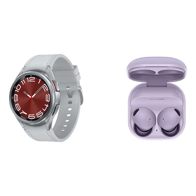 Galaxy Watch6 Classic 43 mm Plata + Galaxy Buds2 Pro Violet