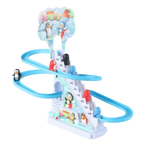 Juguete Tobogan Carrera Pinguinos Con Sonido