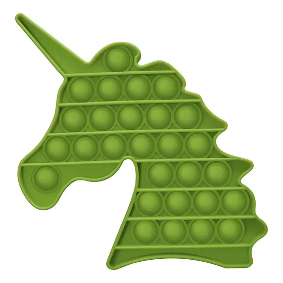 Pop It Fidget Toy Antiestrés Niños Unicornio Juego Tiktok Ax Color Verde Oscuro