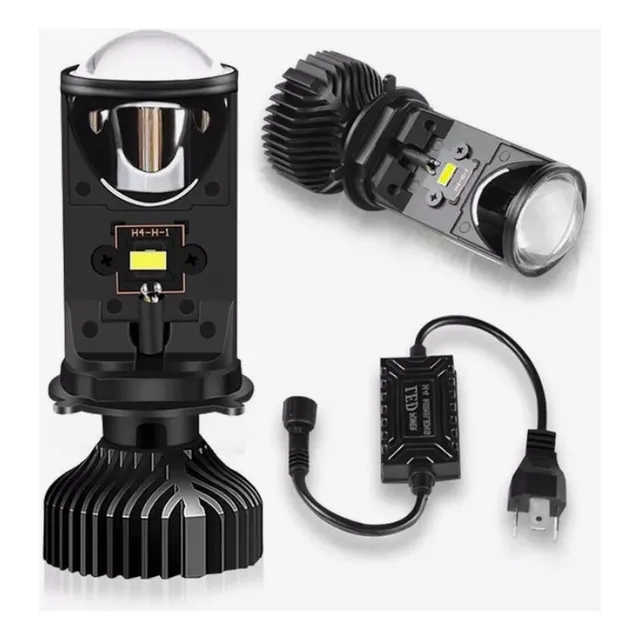 Lâmpada Super Led H4 Mini Projetor Elíptico 300w 12v
