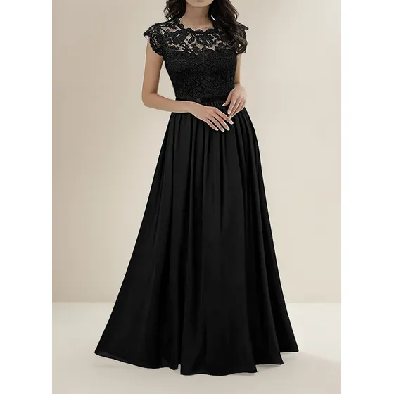 Vestido Largo De Encaje Para Mujer Formal  Y Elegante