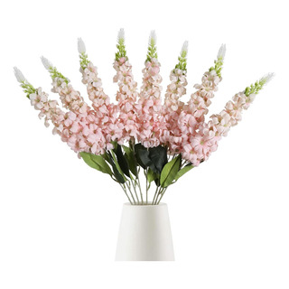 Ipopu 8 Piezas De Flores Artificiales Snapdragon Rosa Delfin Ipopu 8 Piezas De Flores Artificiales Snapdragon Rosa Delfin