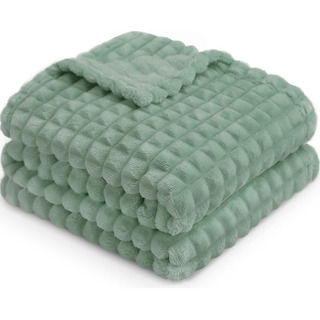 Manta De Franela 3d Verde Salvia Para Bebé, Suave Y Acogedor Manta De Franela 3d Verde Salvia Para Bebé, Suave Y Acogedor
