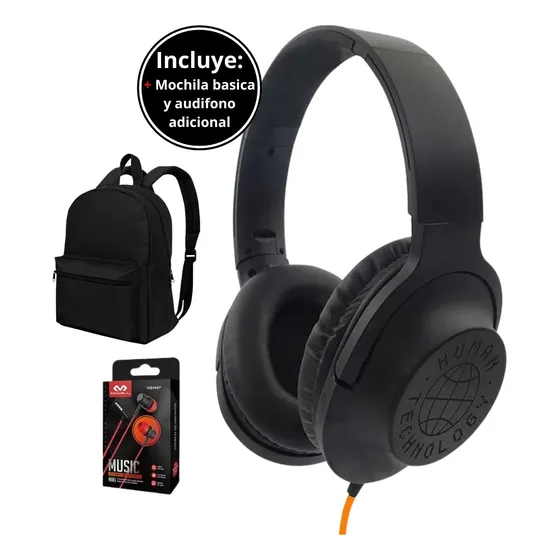 Audifono Black Sheep Globe Cable Micro + Mochila Y Audifono