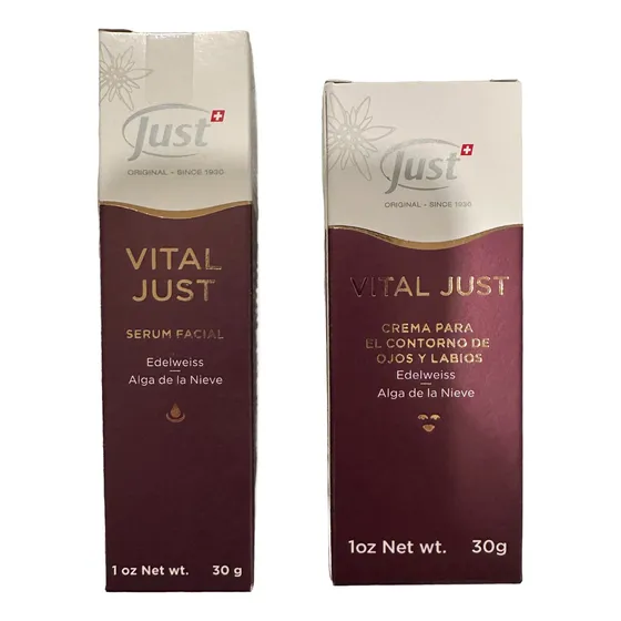 Combo Vital Just Contorno Ojos Y Labios + Sérum Facial