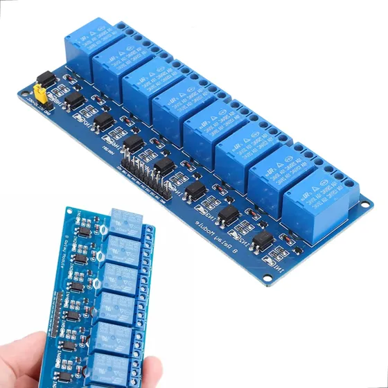 Módulo Relé 8 Canais 5v 10a Para Arduino E Automação Blutu