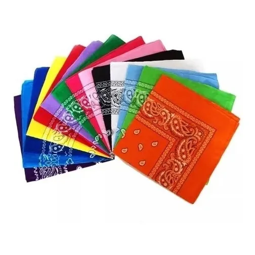 6 Pañoletas Accesorio Bandana Para Cabello Y Cuello Unisex