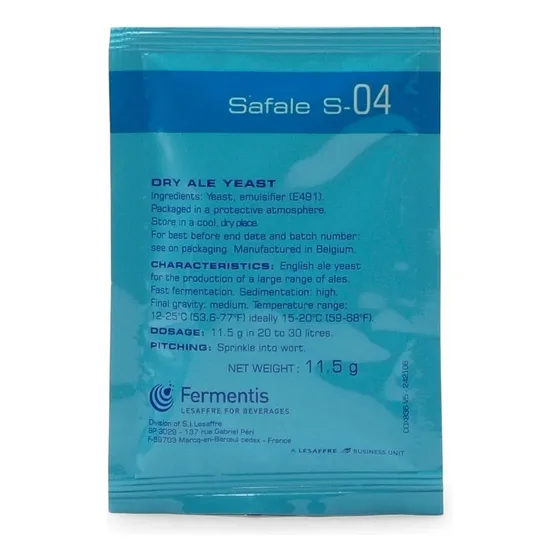 Levadura Safale S 04 X 11gr - Pack X 5u - Cerveza Artesanal