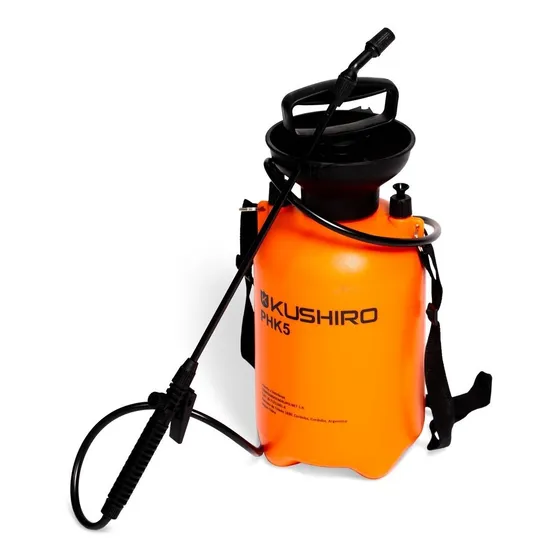 Pulverizador Fumigador De Hombro Kushiro 5 L Color Naranja