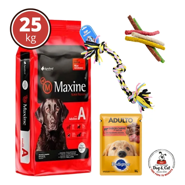 Alimento Perro Adulto Maxine Dog 21kg +4kg Gratis + Regalos!