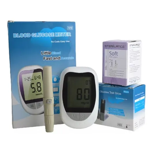 Glucometro Digital 50 Tiras Reactivas+50 Lancetas Ivd Blood