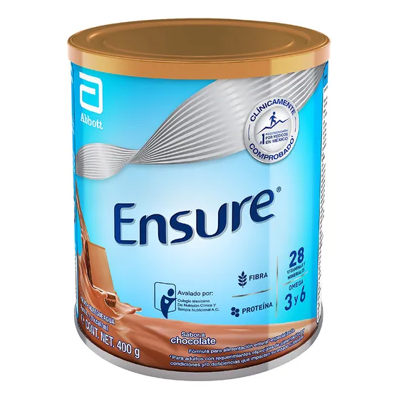Suplemento Alimenticio Ensure En Polvo Sabor Chocolate 400g