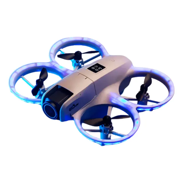 Drone Gt3 Mini 8k Dual Cámara Hd + Gafas Vr Evita Obstáculos Gris