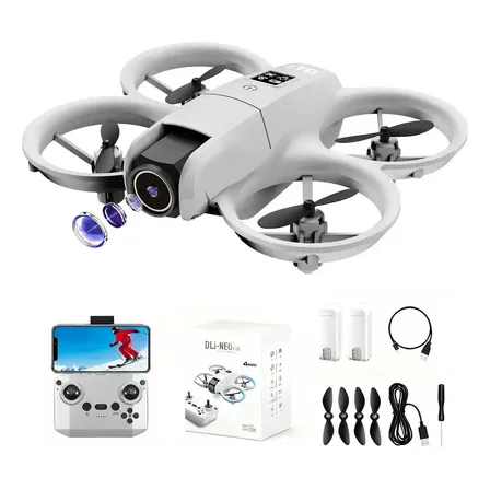 Dli Drone Mini Neo Com Câmera Uhd Para Iniciantes E Crianças Cinza