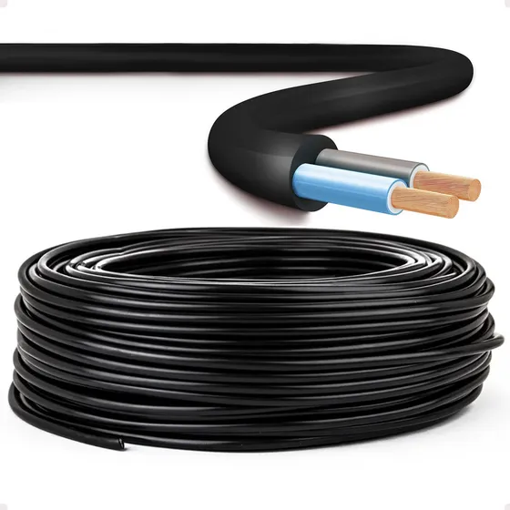 Fio Cabo Pp Flexível 2 Vias 1,50mm Extensão Rolo 100 Metros