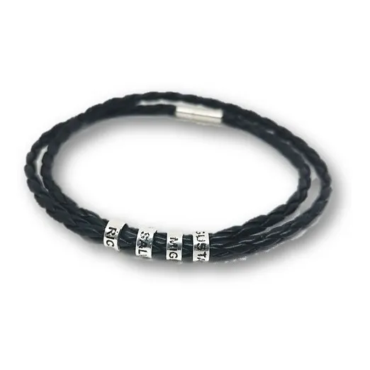 Pulsera Ajustable Hombre Nombres Personalizados Papa Hijos