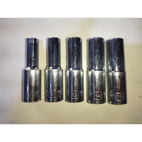 Juego Dados Largos Stanley 10, 11, 13, 14, 15mm X 1/2 Estria