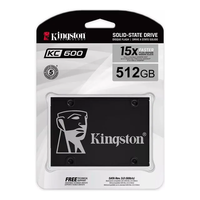 Disco Solido Ssd Kingston 512gb 2.5 Sata Cifrado Skc600 Color Gris Oscuro